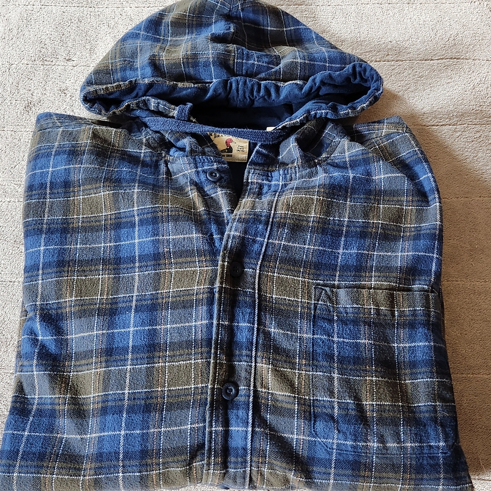 RedHead Hooded Button-Up Shirt/Jacket Size XL